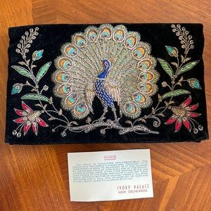 Women’s Peacock Velvet clutch New